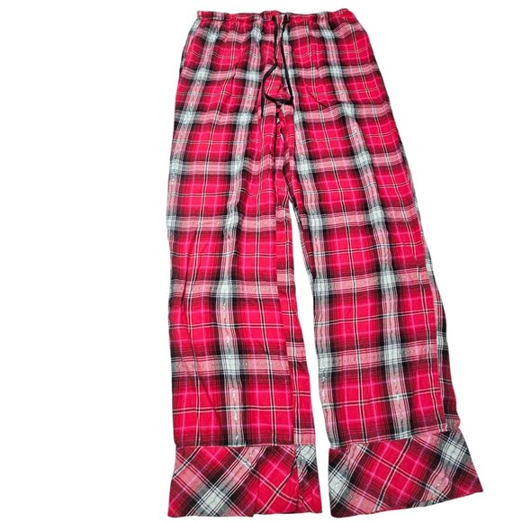 Victorias Secret Red Plaid Flannel Pajama Pants Womens Size M Loungewear PJs - Picture 1 of 4